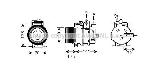 PRASCO MSK476 Coil, magnetic-clutch compressor A001 230 7911
