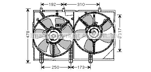 PRASCO MT7523 Fan, radiator MR312899