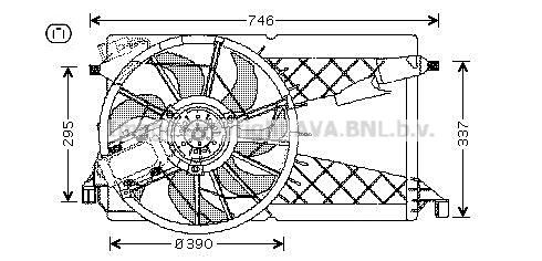 PRASCO MZ7530 Fan, radiator Z602-15-025D