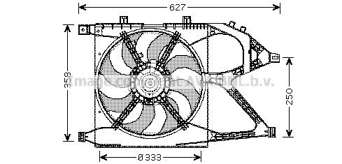 PRASCO OL7519 Fan, radiator 1341352