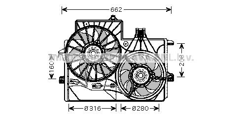 OP350F003 PRASCO OL7528 Fan, radiator 13140862