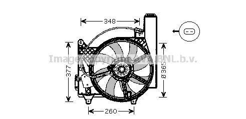 OP350F002 PRASCO OL7531 Fan, radiator 1341374
