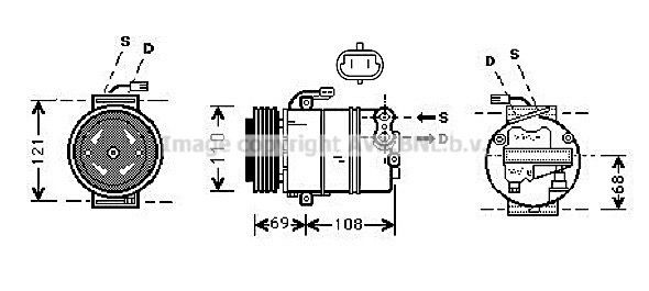 PRASCO OLAK317 Air conditioning compressor R1580042