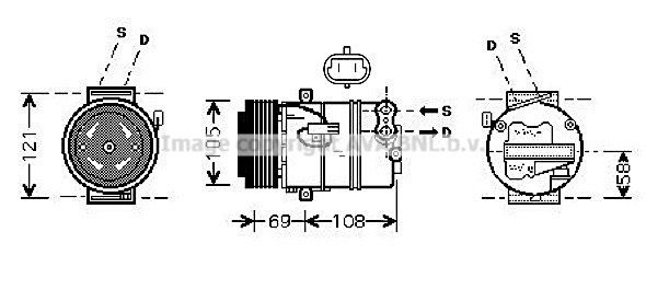 PRASCO OLAK426 Air conditioning compressor 1854527