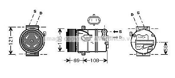 PRASCO OLAK438 Air conditioning compressor 13 124 751