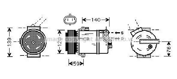 PRASCO OLK409 Air conditioning compressor 68 54 074