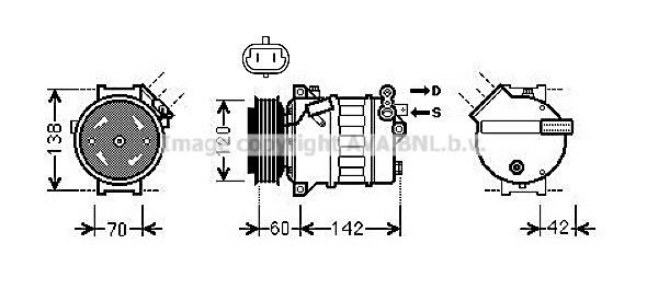 PRASCO OLK543 Air conditioning compressor 1854156