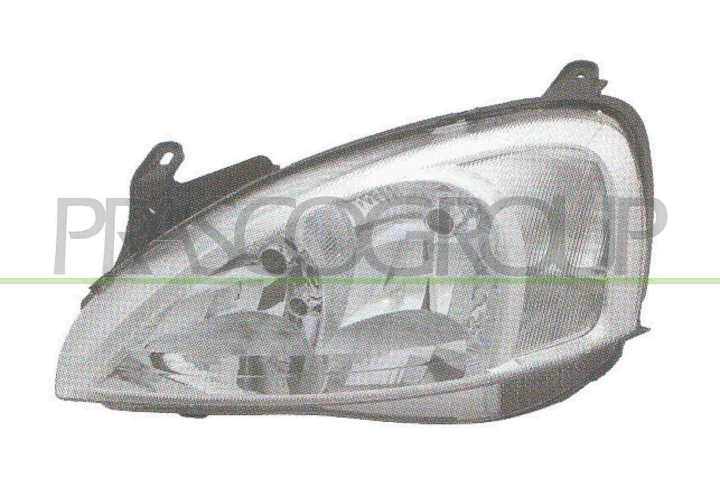 PRASCO OP0304923 Headlight Right, H7/H7, Crystal clear, without motor for headlamp levelling
