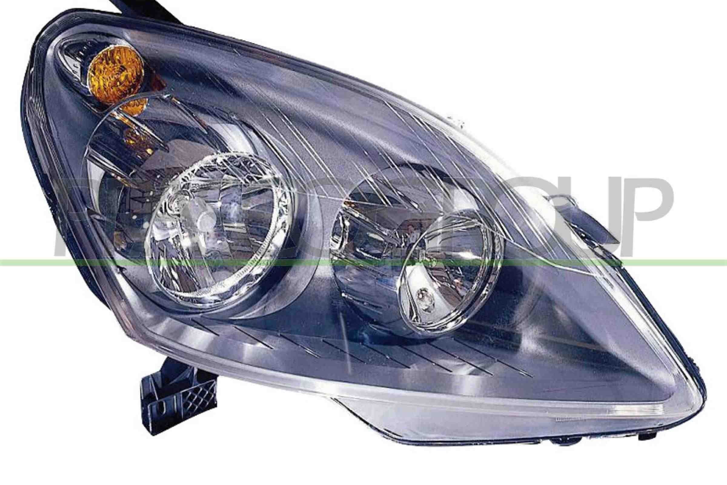 PRASCO OP7174903 Headlight Right, H7/H1, H7, H1, yellow, for right-hand traffic, with electric motor, with motor for headlamp levelling