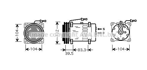 PRASCO REK072 Air conditioning compressor 5001 854 372