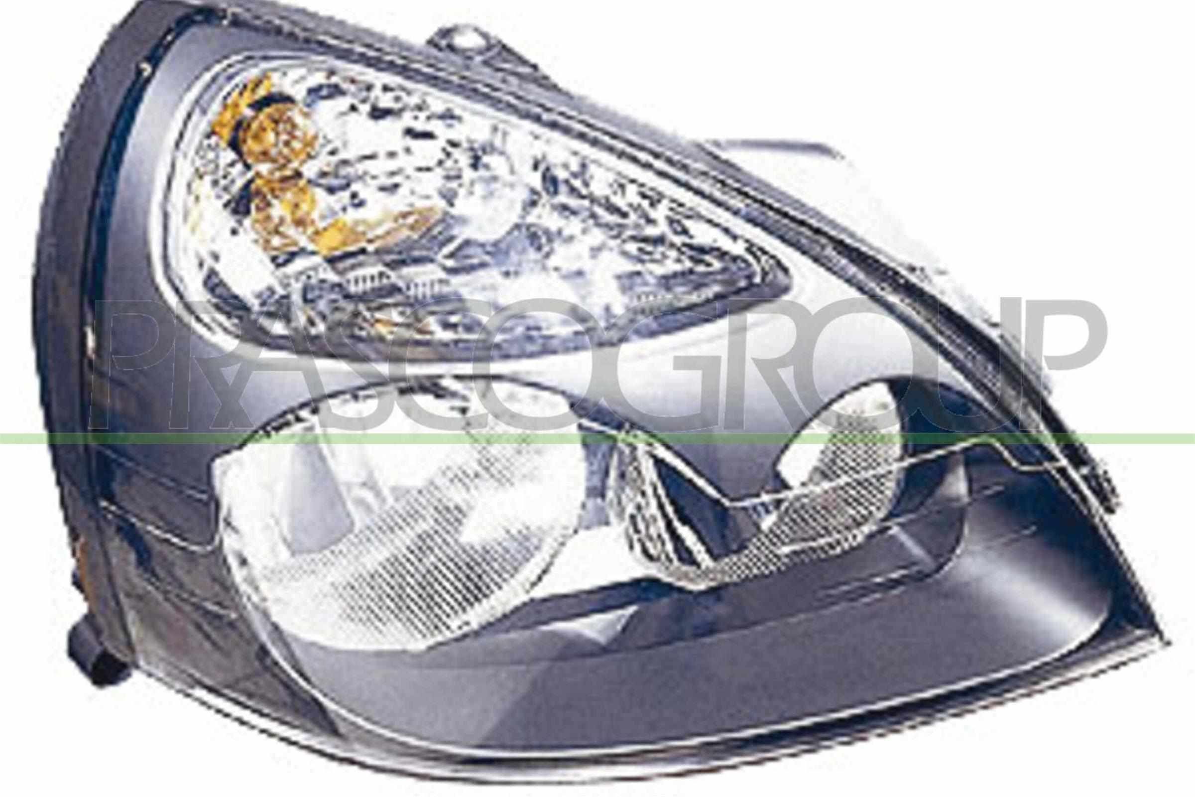 PRASCO RN3224903 Headlight Right, H7/H1, H7, H1, Crystal clear, for right-hand traffic, with bulb holder, without motor for headlamp levelling