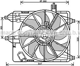 Original RT7544 PRASCO Cooling fan RENAULT