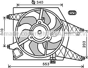 RN305F001 PRASCO RT7548 Fan, radiator 7701067978
