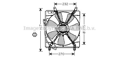 Original TO7536 PRASCO Cooling fan assembly TOYOTA