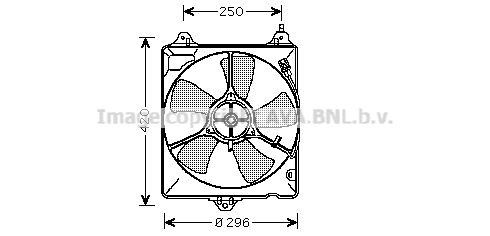 Original TO7541 PRASCO Radiator cooling fan TOYOTA