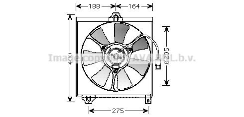 Original TO7546 PRASCO Cooling fan TOYOTA