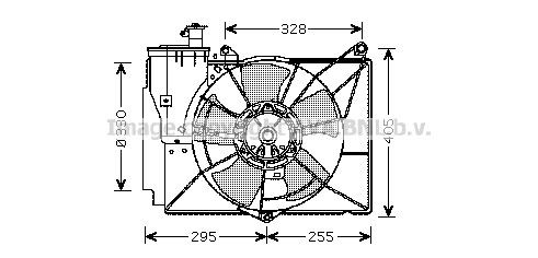 TY320F004 PRASCO TO7548 Fan, radiator 16363-23020