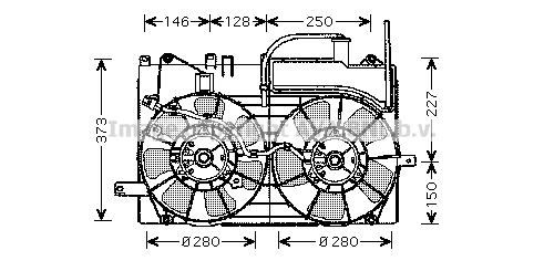 Original TO7549 PRASCO Cooling fan assembly TOYOTA