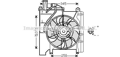 PRASCO TO7552 Fan, radiator 1253 G8