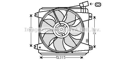 PRASCO TO7554 Fan, radiator 167118EA01