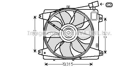 PRASCO TO7555 Fan, radiator 1308CH
