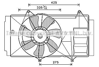 TY324F003 PRASCO TO7580 Fan, radiator 16361 0N010