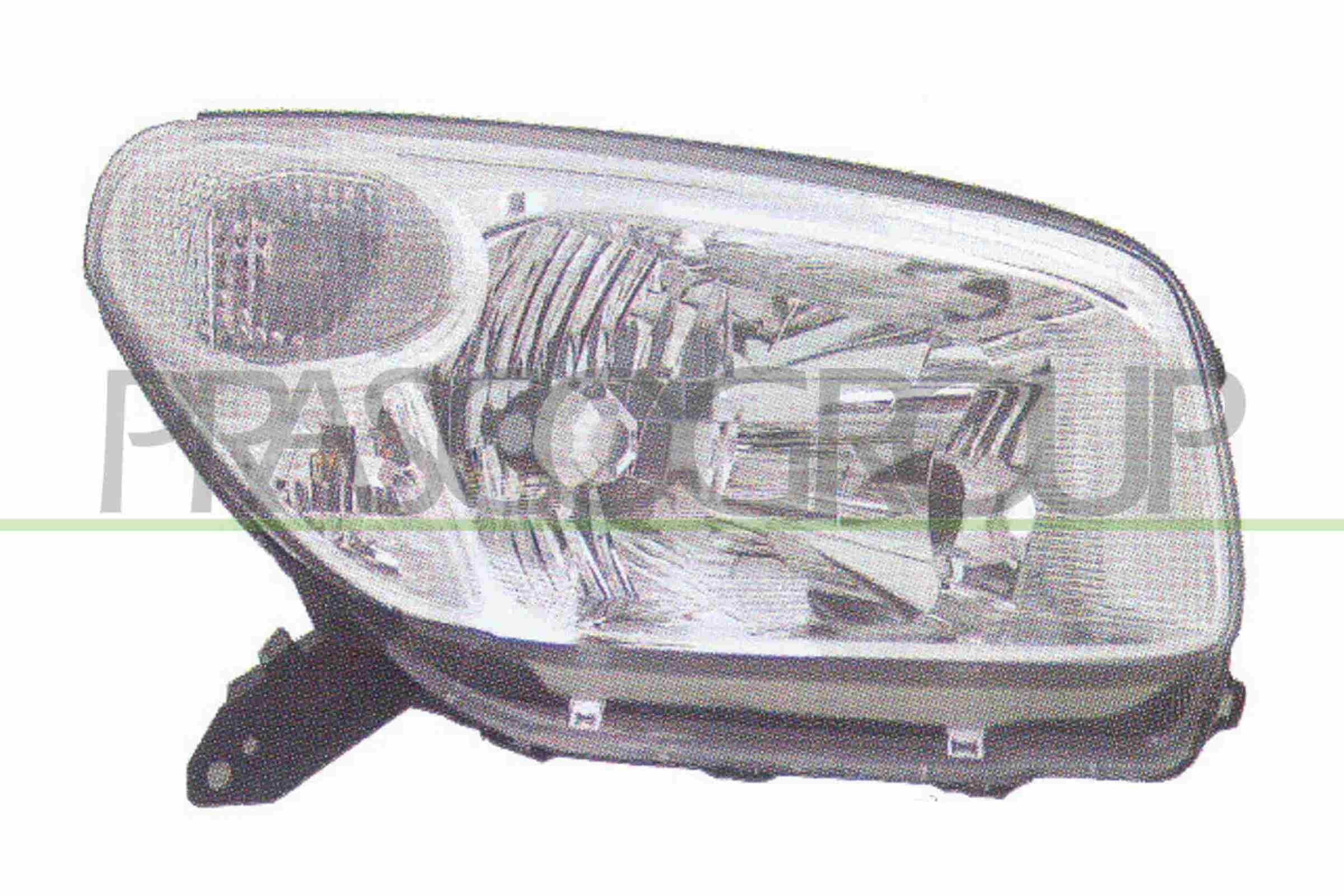 PRASCO TY2854814 Headlight Left, H4, Crystal clear, for right-hand traffic, without electric motor