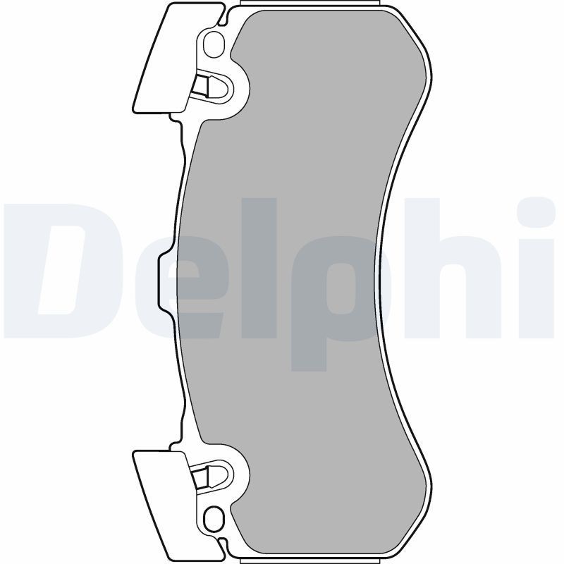 DELPHI LP2283 Brake pad set prepared for wear indicator, with anti-squeak plate, without accessories