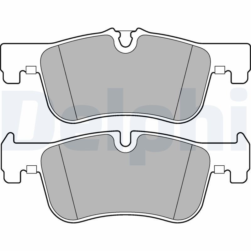 DELPHI LP2284 Brake pad set prepared for wear indicator, with anti-squeak plate, without accessories