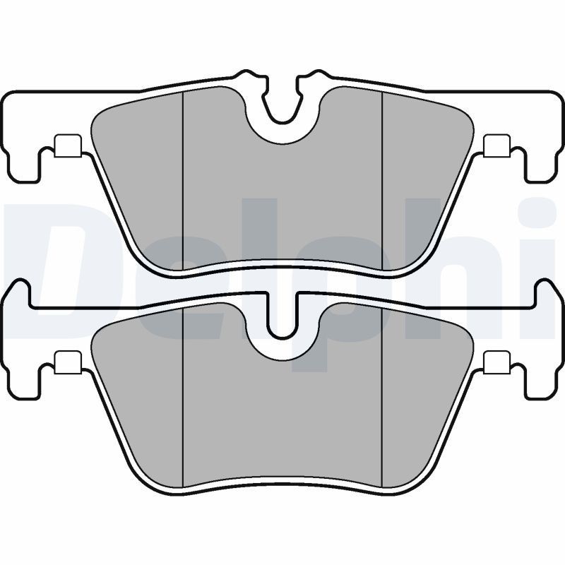 LP2286 Set of brake pads LP2286 DELPHI prepared for wear indicator, with anti-squeak plate, without accessories