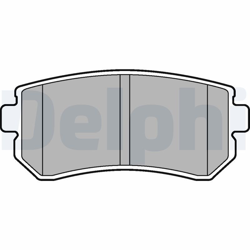 DELPHI LP2303 Brake pad set with acoustic wear warning, with anti-squeak plate, without accessories
