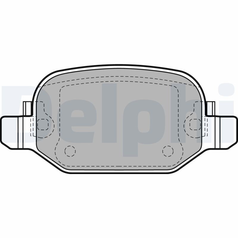 DELPHI LP2475 Brake pad set with acoustic wear warning, with anti-squeak plate, without accessories