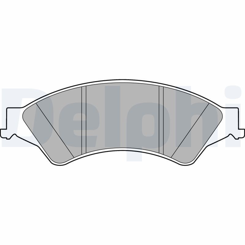 DELPHI LP2484 Brake pad set with acoustic wear warning, with anti-squeak plate, with accessories