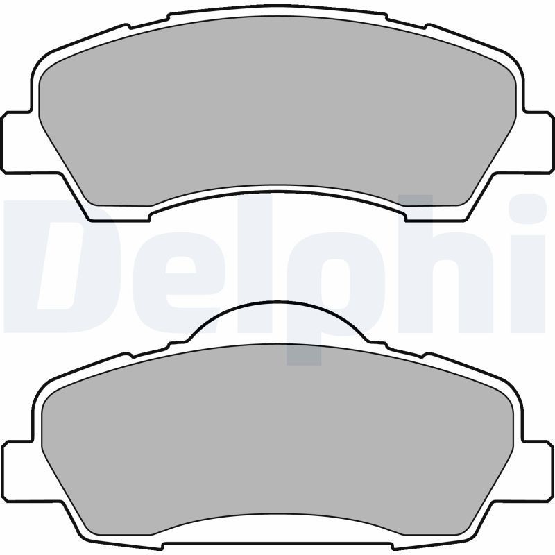 DELPHI LP2485 Brake pad set not prepared for wear indicator, with anti-squeak plate, with accessories