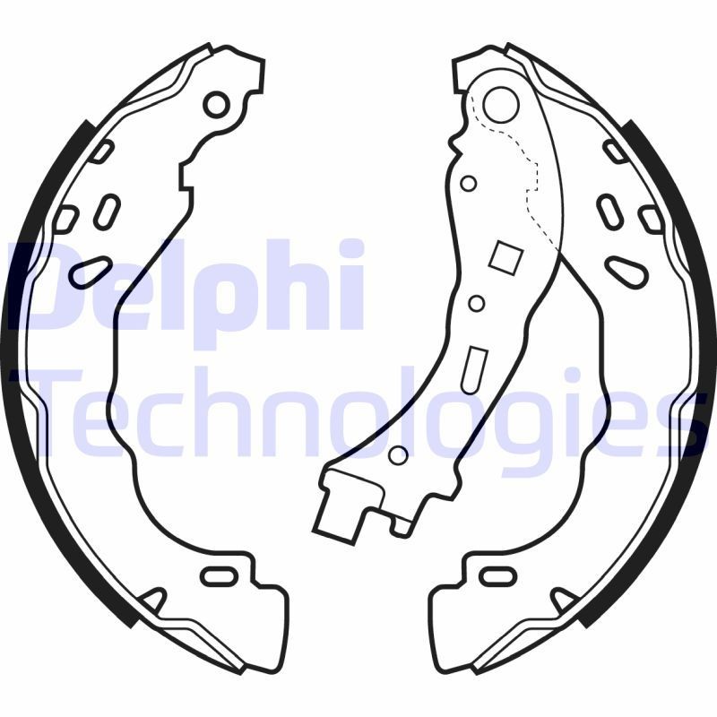 DELPHI LS2065 Brake Shoe Set 1607139080