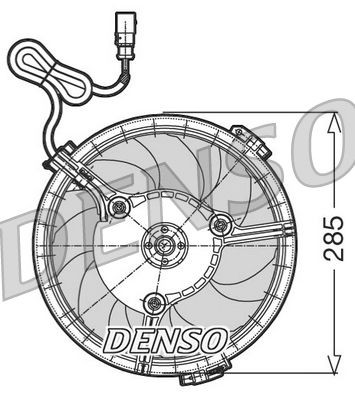 DENSO DER02005 Fan, radiator Ø: 280 mm, 12V