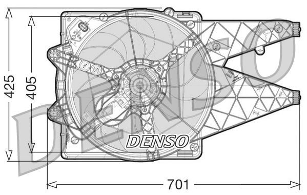DENSO DER09101 Radiator cooling fan FIAT Doblo II Box Body / Estate (263) 1.6 D Multijet 100 hp Diesel 2010 price