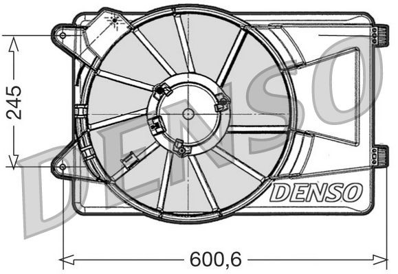 Alfa Romeo Fan, radiator DENSO DER09305 at a good price