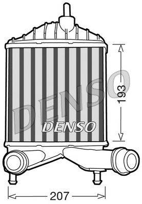 DENSO DIT09101 Intercooler Aluminium, Core Dimensions: 193x207x64