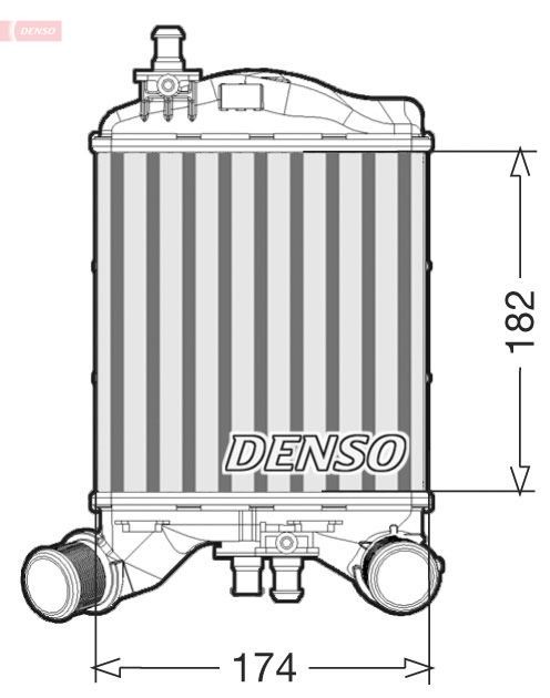 Intercooler charger DENSO Aluminium, Core Dimensions: 152x174x62 - DIT09112
