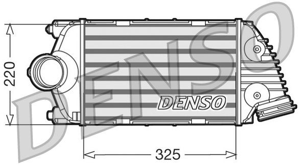 DENSO DIT28015 Intercooler Aluminium, Core Dimensions: 325x220