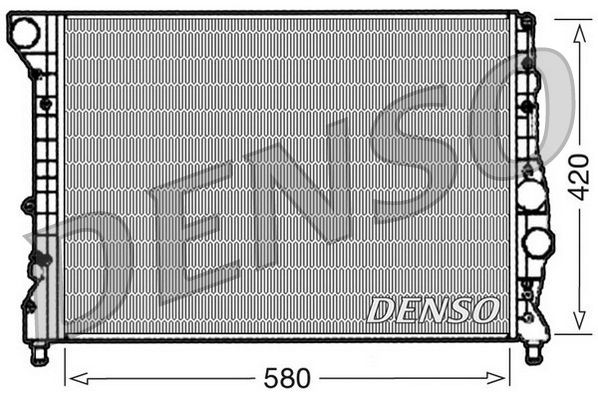DENSO DRM01001 Engine radiator Aluminium, 580 x 420 x 28 mm