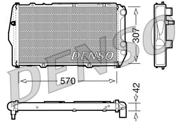 DENSO DRM02001 Engine radiator 443.121.253 A