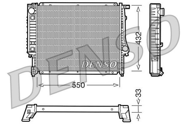 DENSO DRM05020 Engine radiator 17111707930