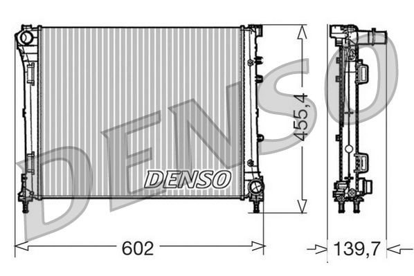 DENSO DRM09162 Engine radiator Aluminium, 480 x 395 x 27 mm