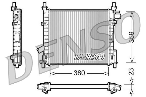 DENSO Aluminium, 380 x 359 x 23 mm Radiator DRM10062 buy