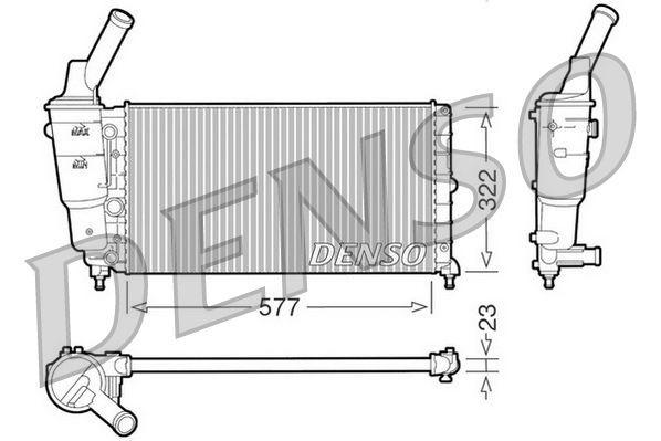 DENSO DRM13006 Engine radiator 46763322