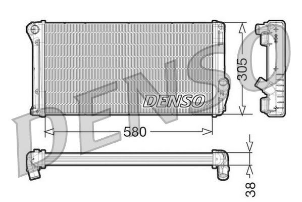 DENSO Aluminium, 580 x 305 x 38 mm Radiator DRM13020 buy