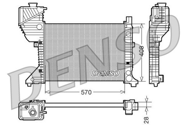DENSO DRM17016 Engine radiator 9015001800