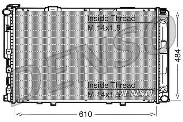 DENSO DRM17039 Engine radiator 124 500 14 02